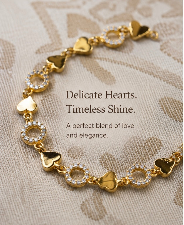 Eternal Hearts Gold Bracelet