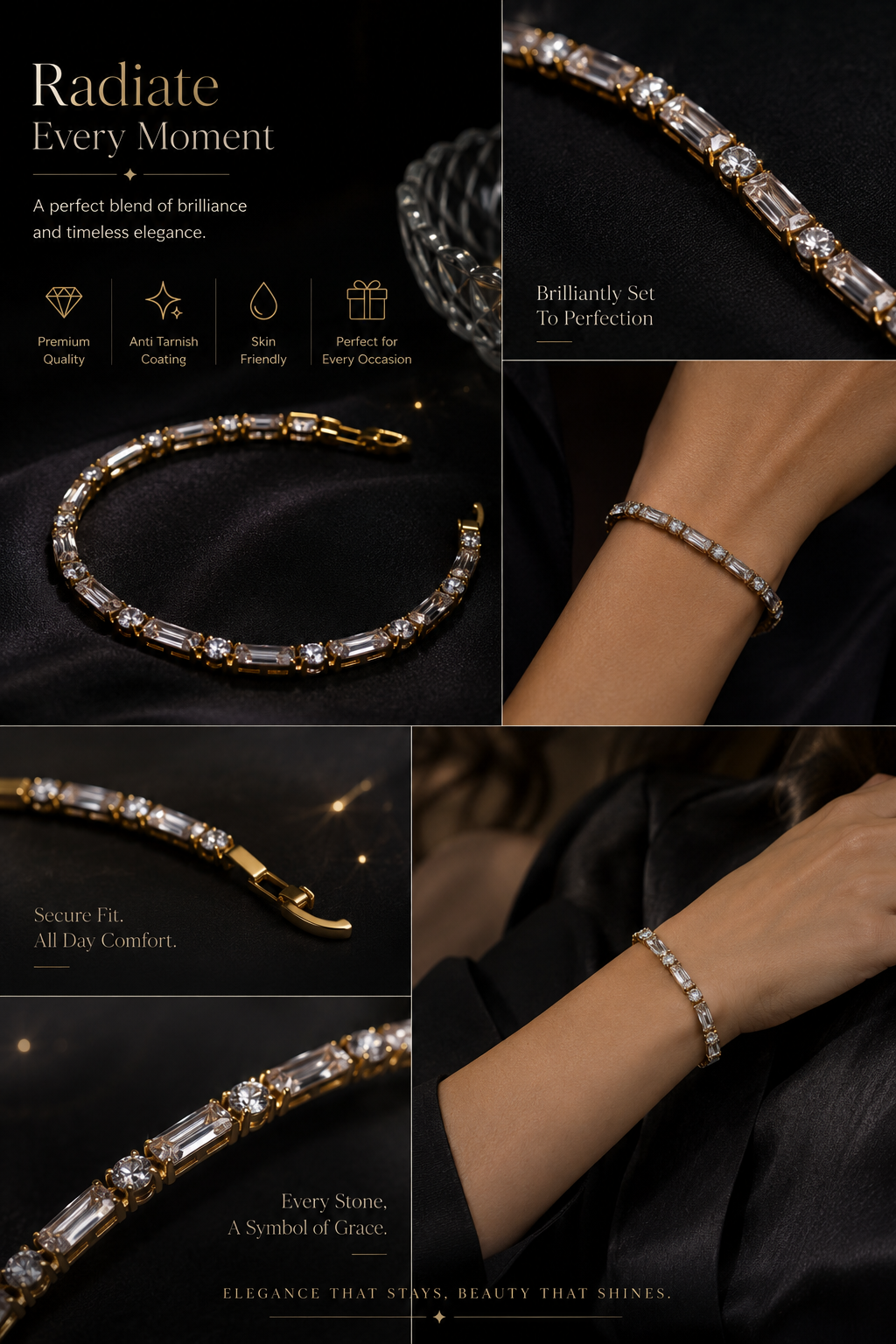 Celeste Luxe Tennis Bracelet